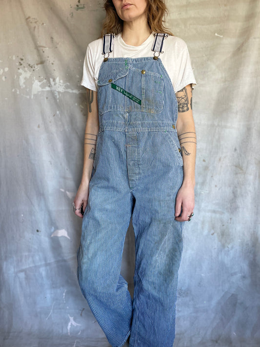 70s Key Imperial Hickory Stripe Overalls