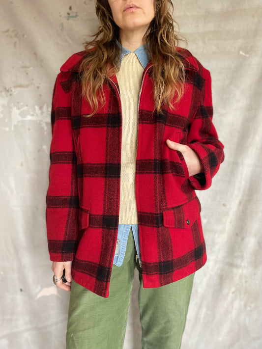 70s Buffalo Plaid Hunting Jacket