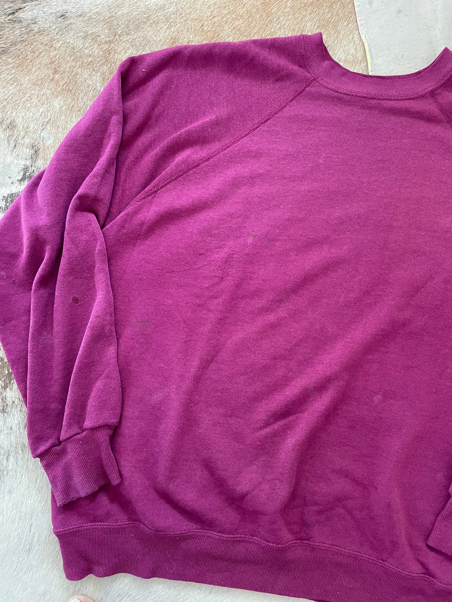 80s Blank Dark Fuchsia Sweatshirt