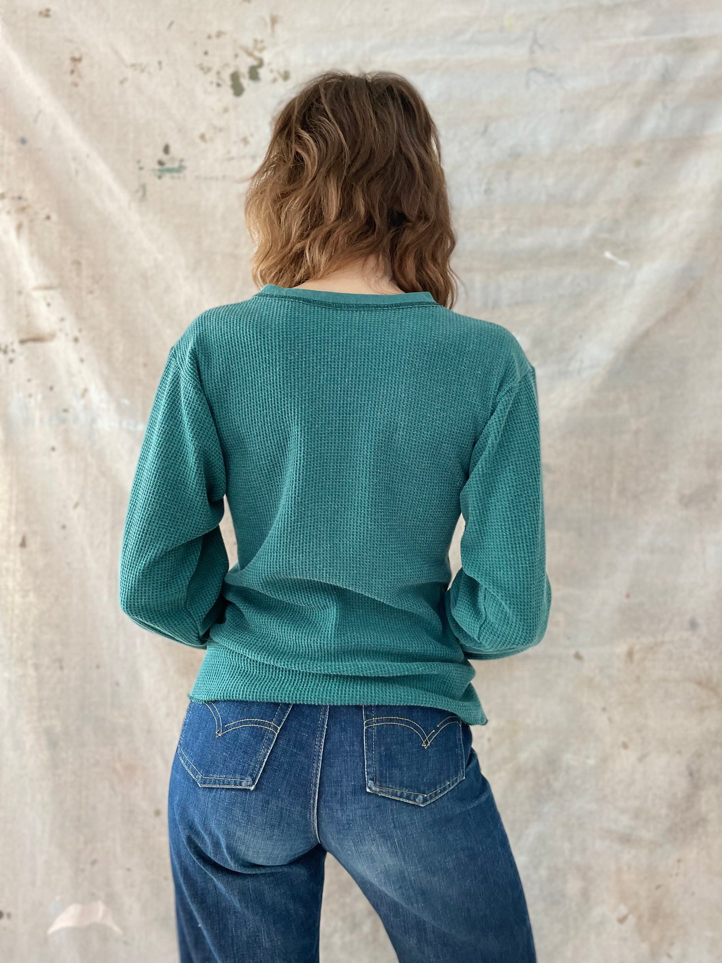 80s Lee Teal Thermal Shirt