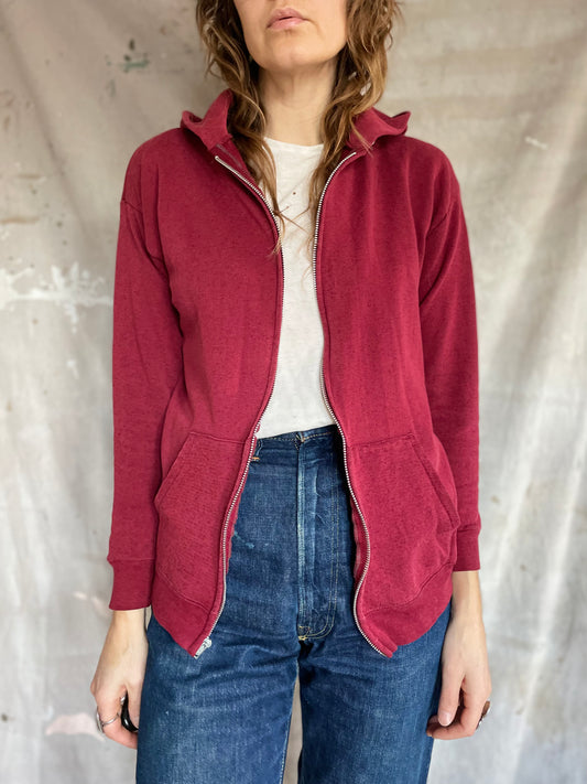 70s Blank Maroon Hoodie