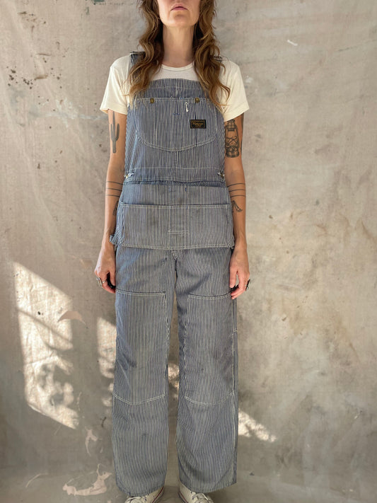 80s Sears Tradeware Hickory Stripe Apron Overalls