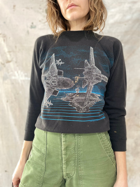 80s Fighter Jet Sweatshirt