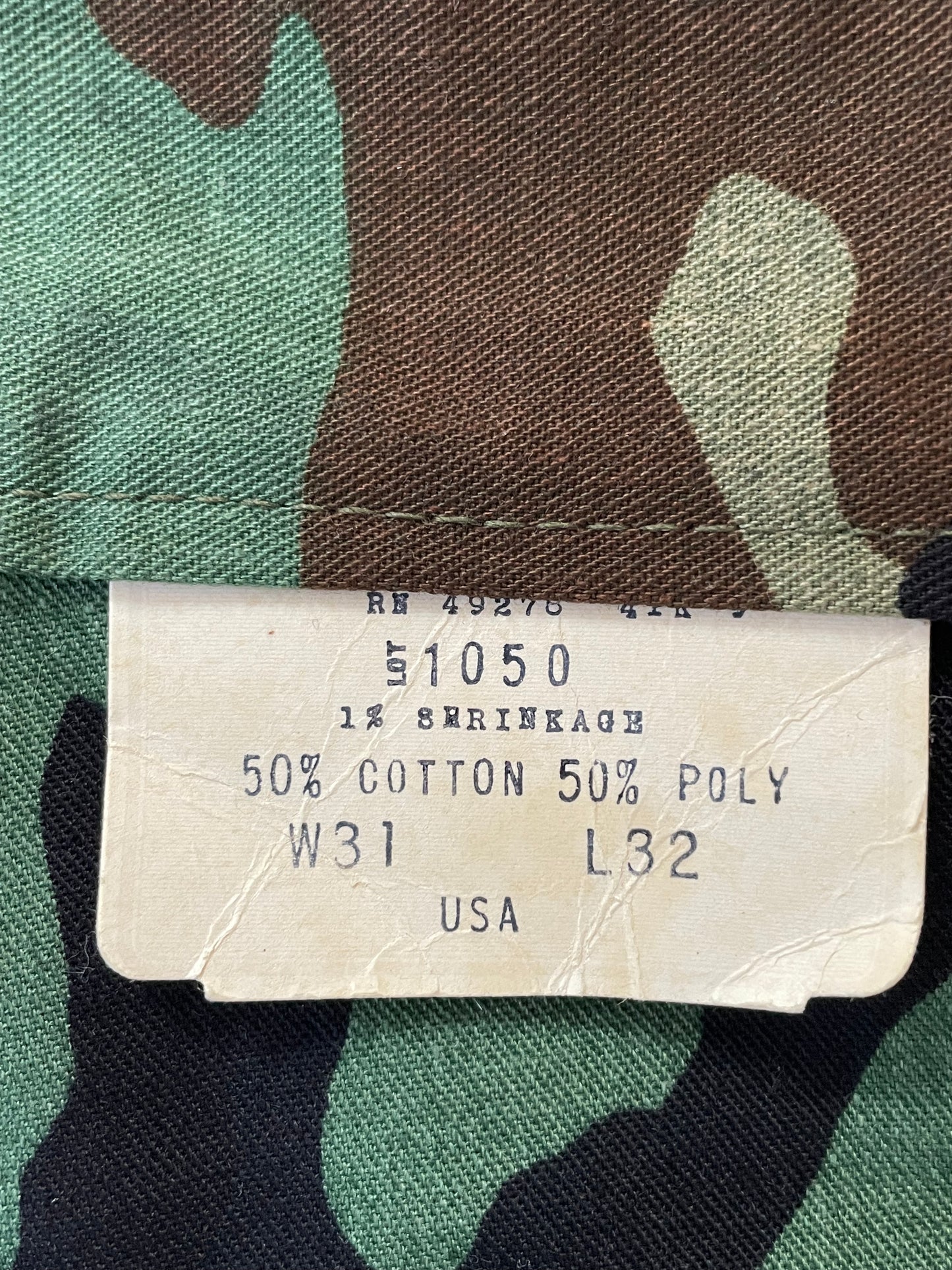 80s Deadstock Camo Pants