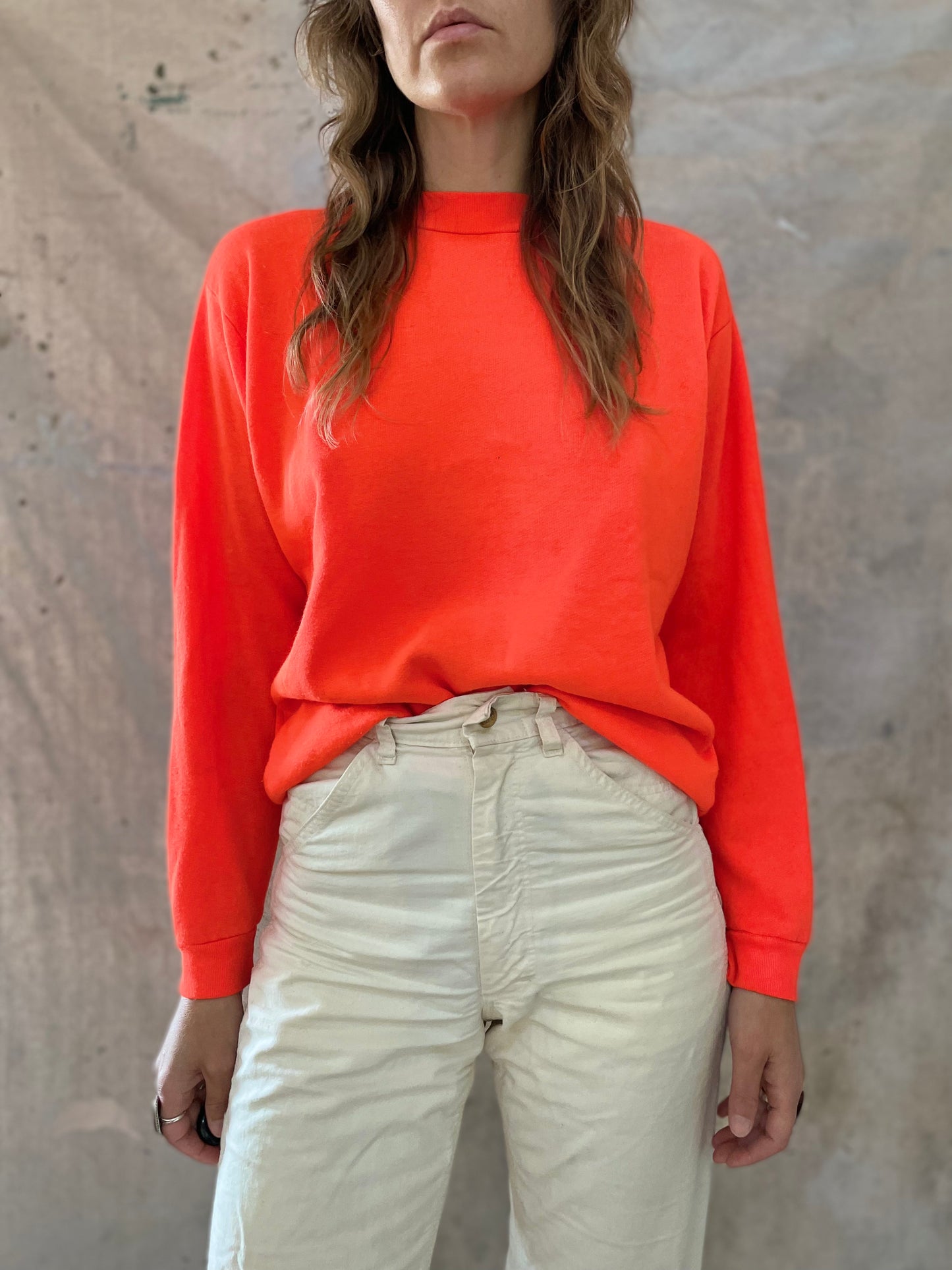 80s Safety Orange Sweatshirt