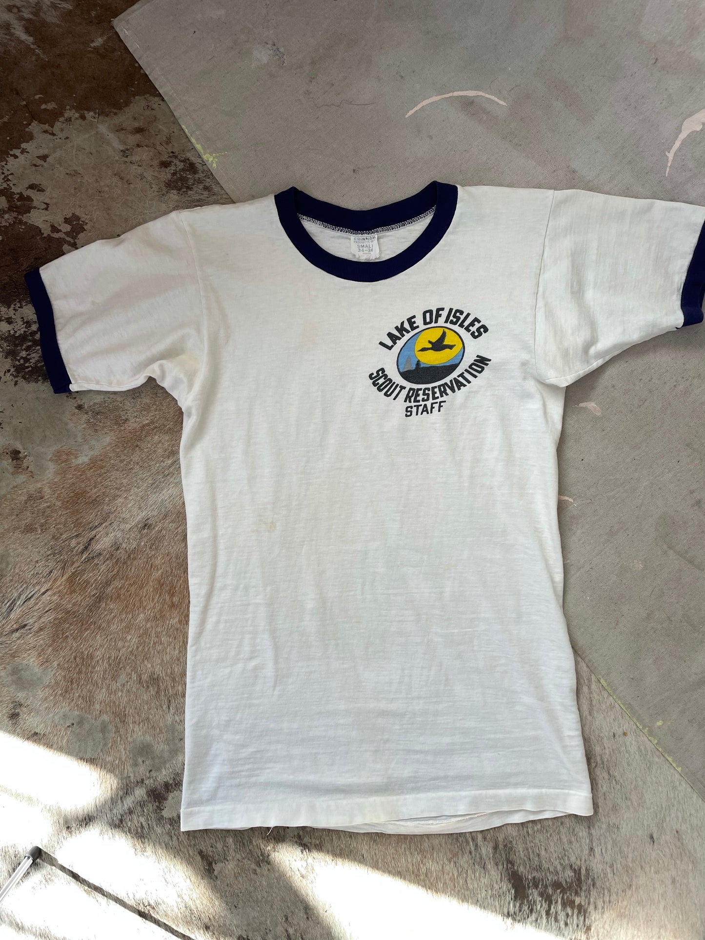 60s Champion Lake Of Isles Scout Reservation Staff Tee