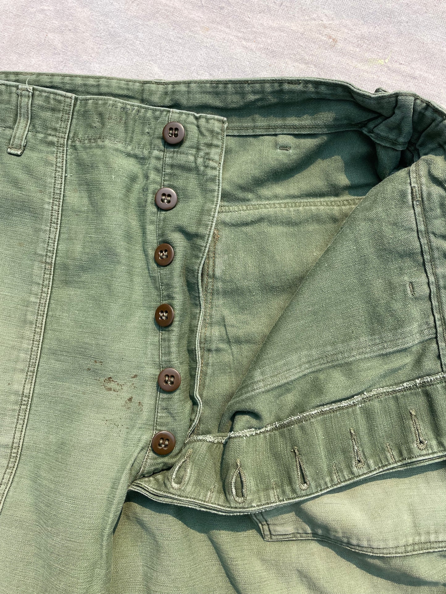 50s OG-107 Army Fatigue Baker Pants – Double Barrel Dry Goods 50s OG-107 Army Fatigue Baker Pants – Double Barrel Dry Goods