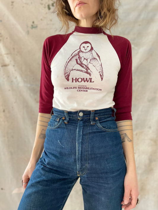 70s/80s Howl PAWS Wildlife Rehabilitation Center 3/4 Length Raglan