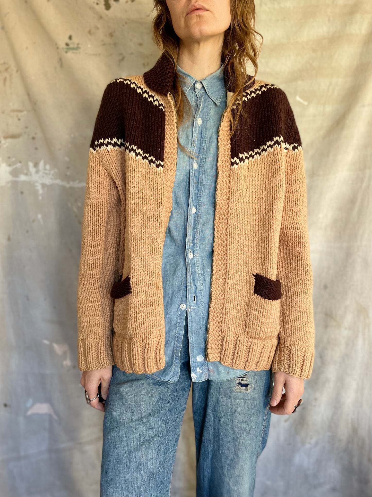 60s Handmade Mary Maxim Style Sweater
