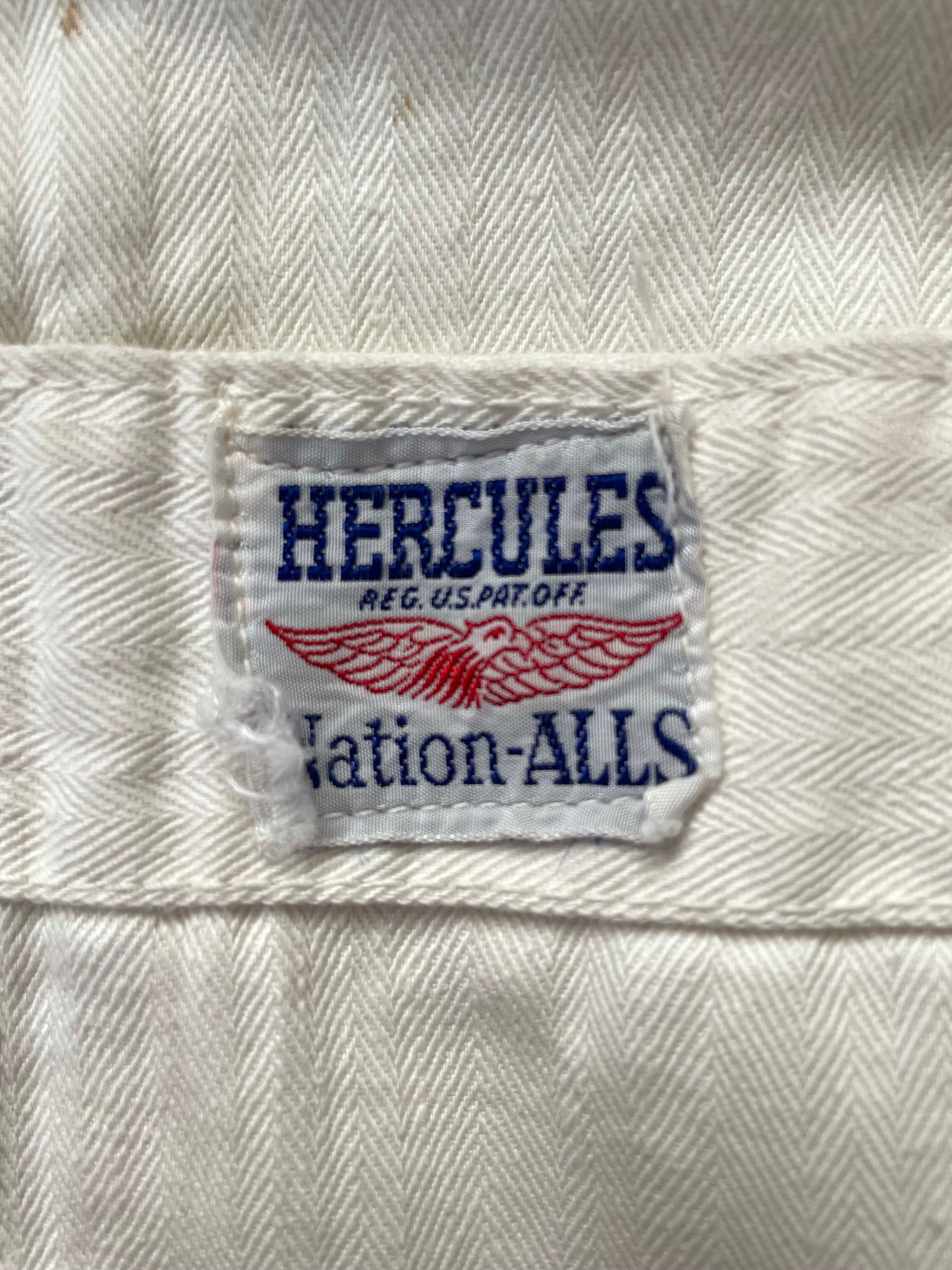 40s/50s Ecru HBT Hercules Nation-ALLS Coveralls