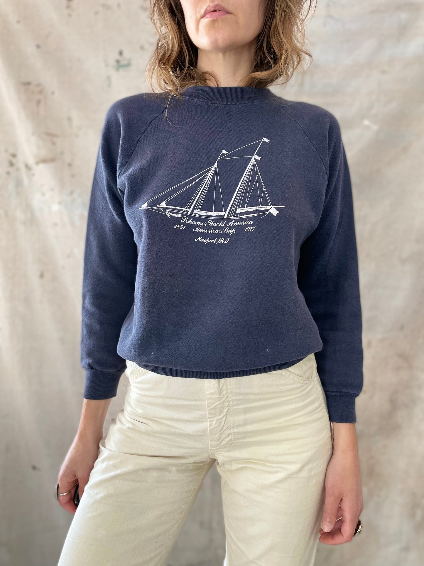 70s Schooner Yacht America, America’s Cup, Newport RI Sweatshirt