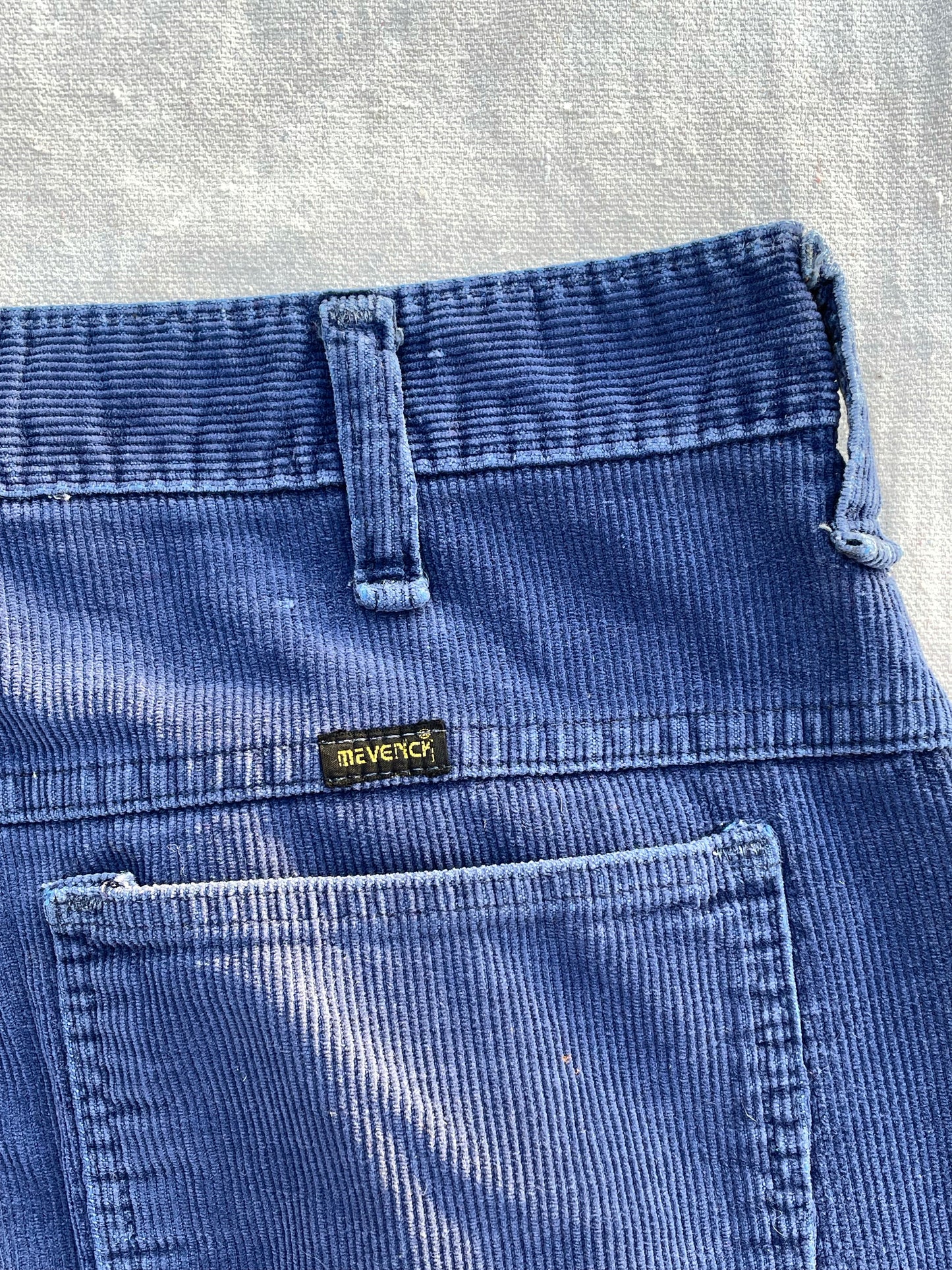 70s Blue Maverick Boot Cut Corduroy Pants