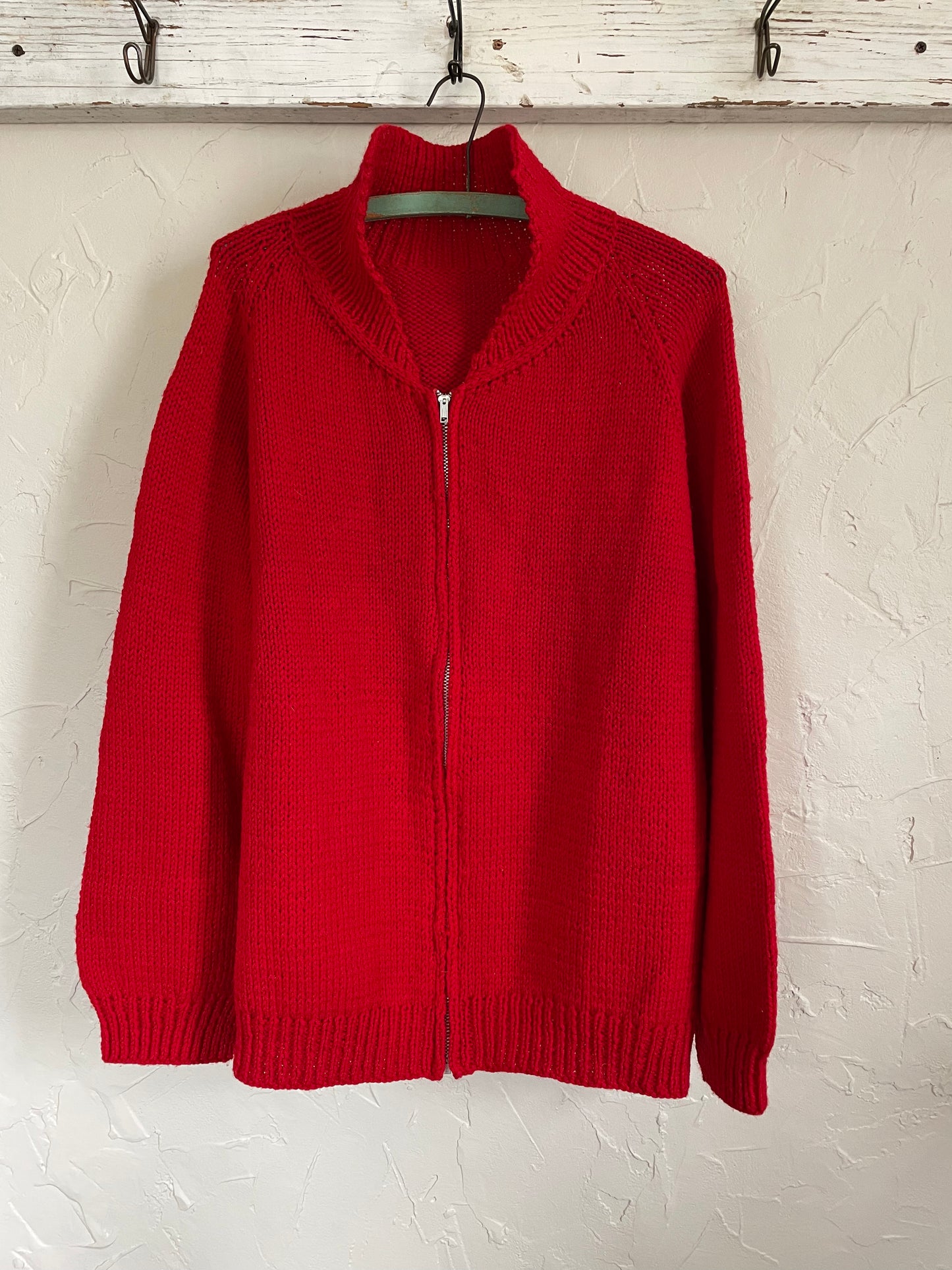 70s Handknit Red Sweater