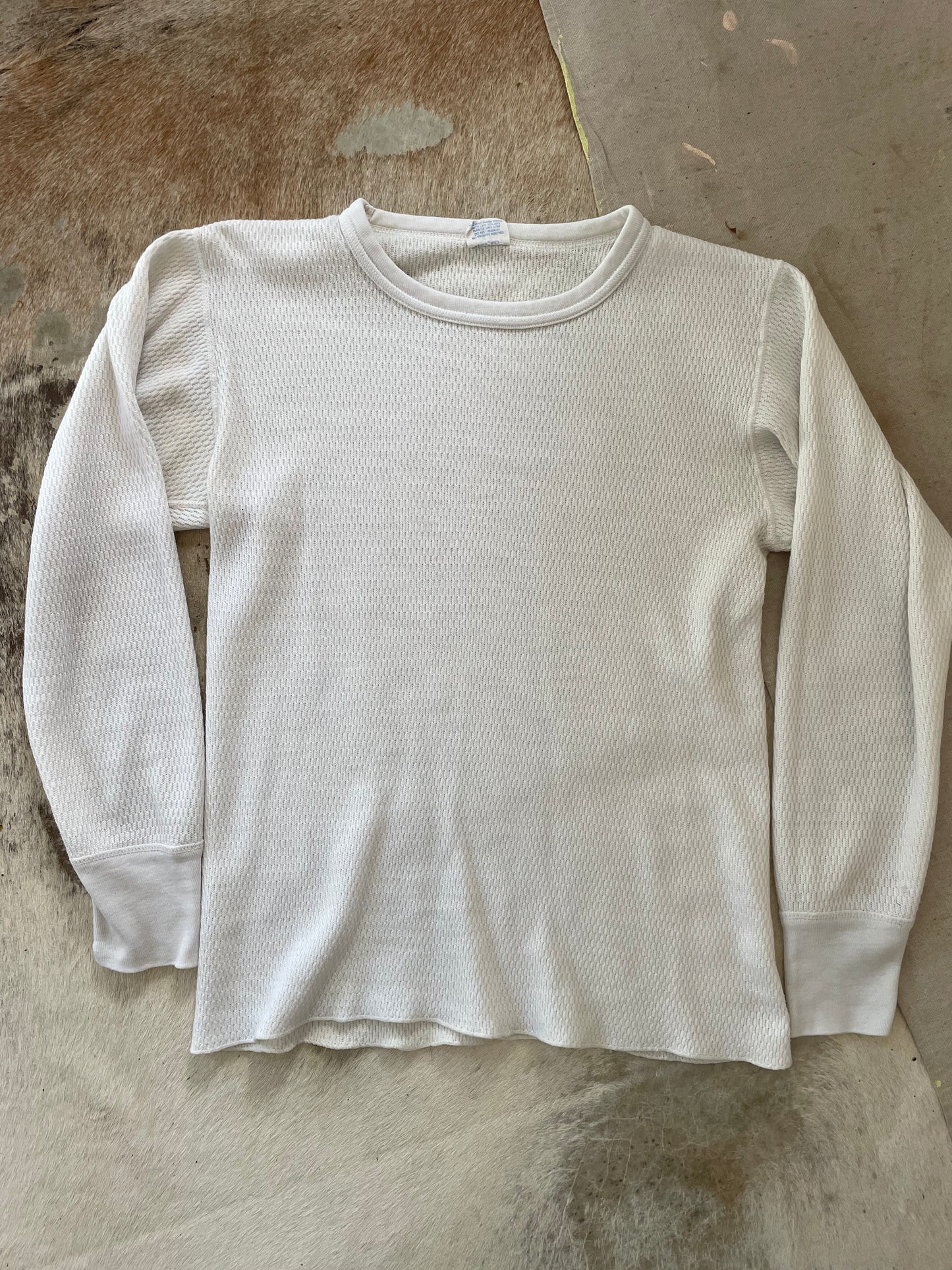 80s White Thermal Shirt