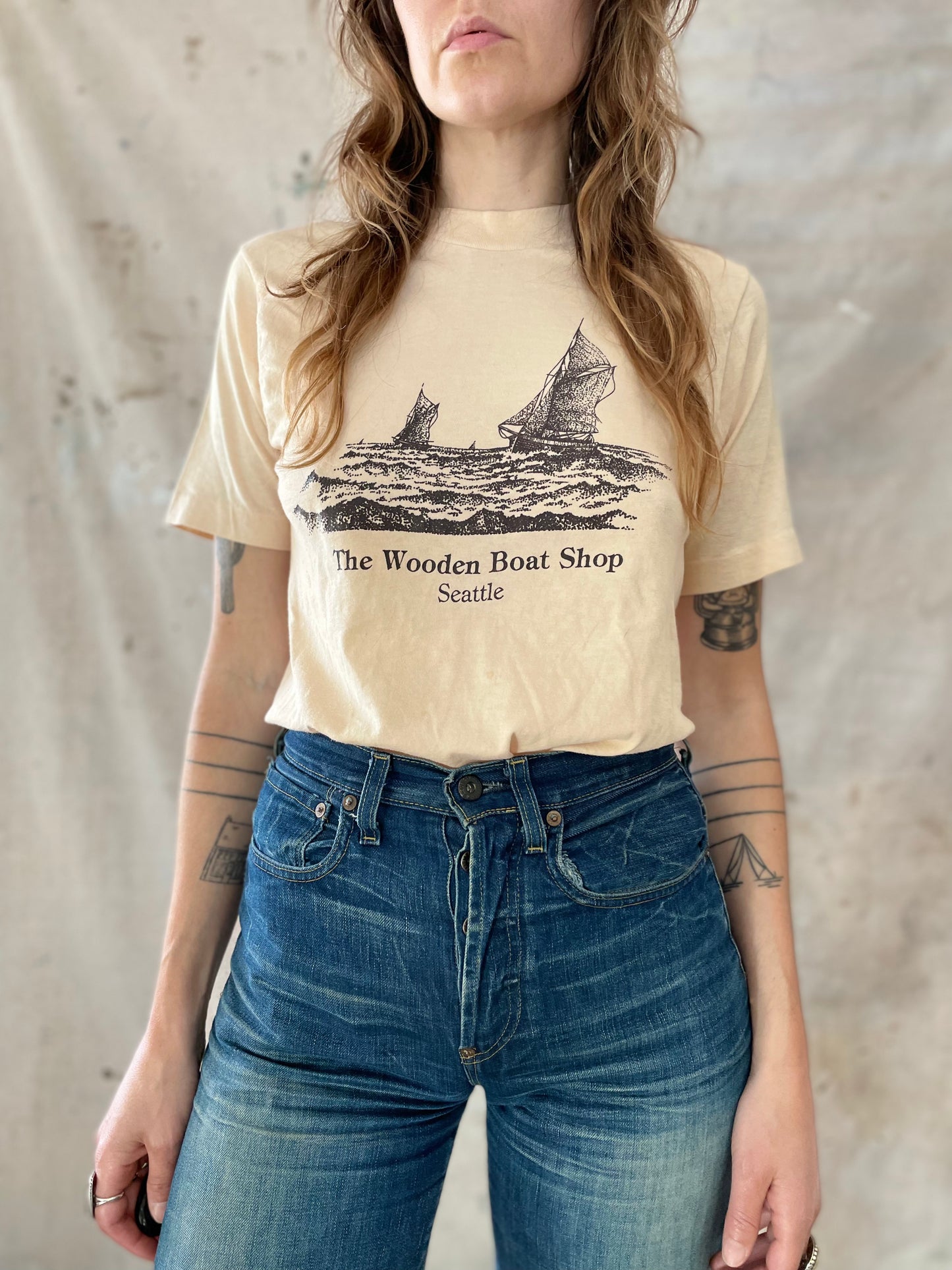 70s The Wooden Boat Shop, Seattle Tee