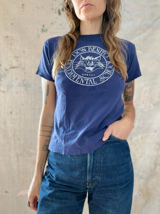 90s Don Benito Fundamental School Bobcats Tee