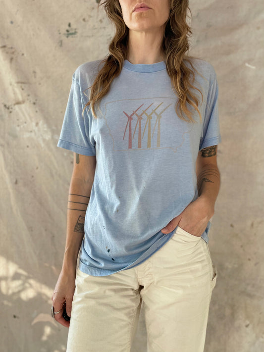 90s Paper Thin Iowa Wind Turbine Tee