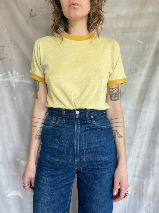 60s/70s Mustard Ringer Tee