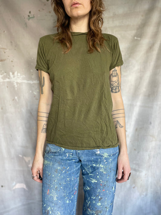 80s Green Military Undershirt