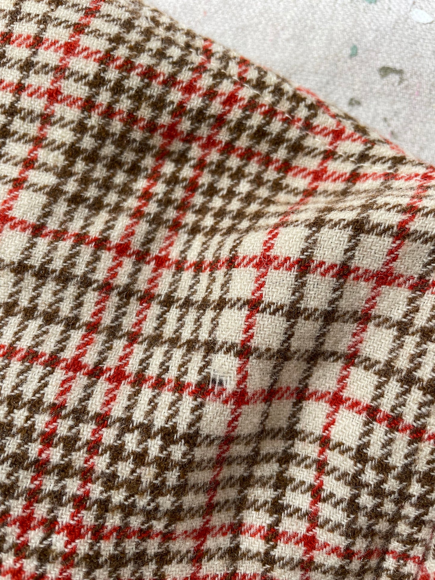 60s/70s Houndstooth Pendleton Shirt Coat