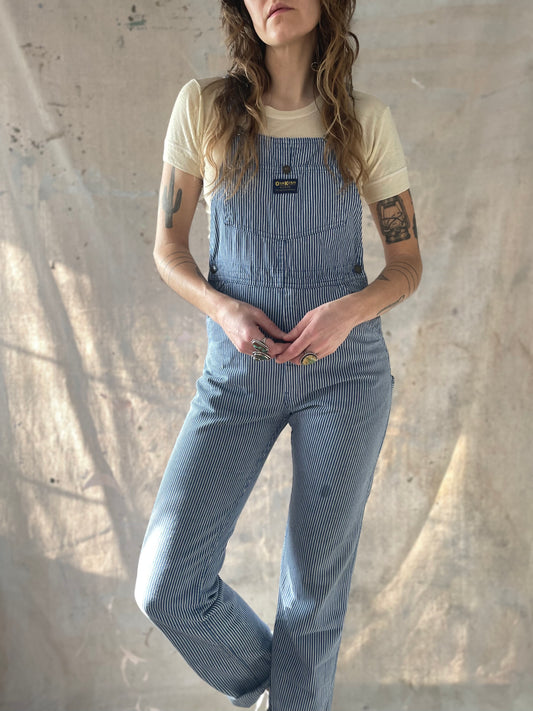 80s OshKosh Hickory Stripe Overalls