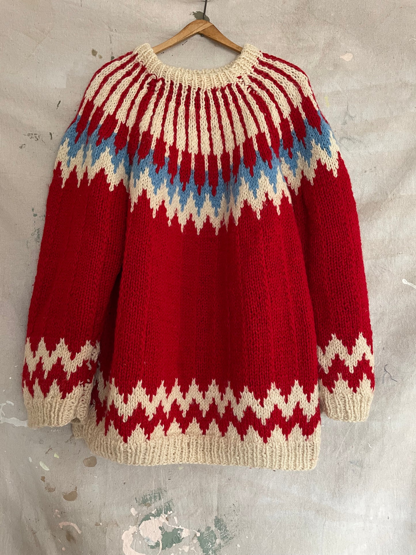 70s Greek Ski Sweater