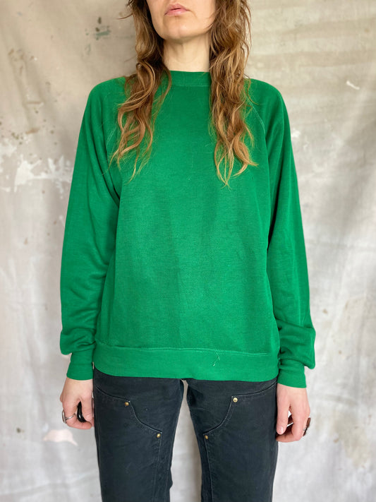 80s Blank Green Sweatshirt