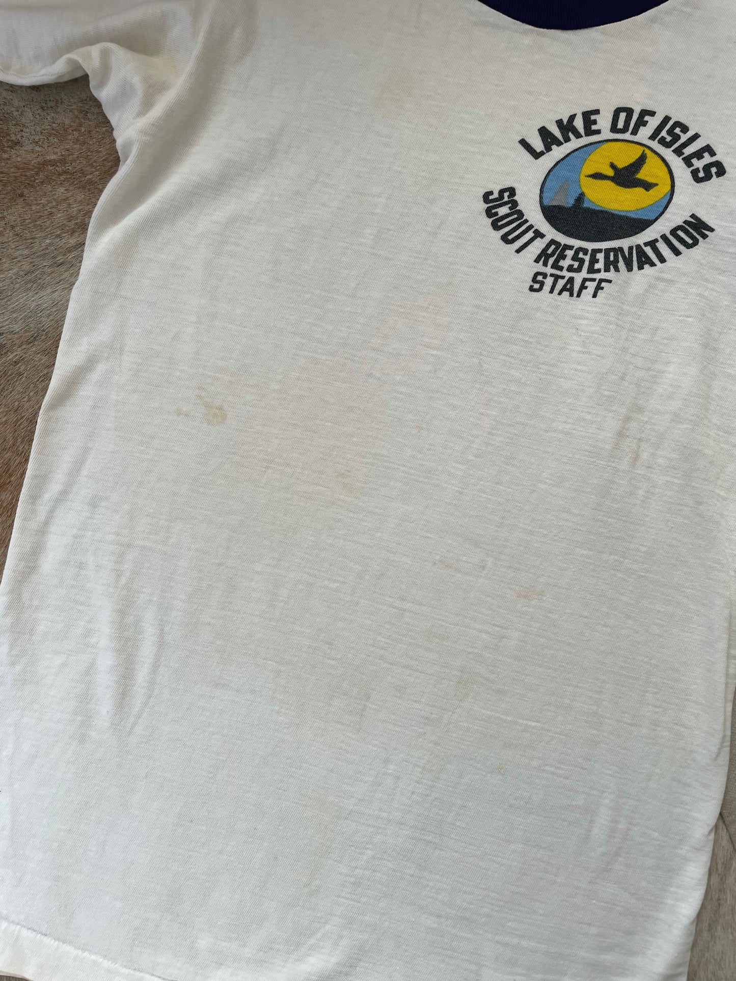 60s Champion Lake Of Isles Scout Reservation Staff Tee