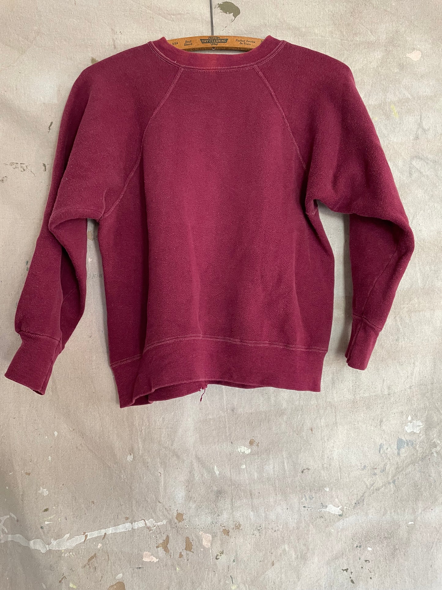 70s Blank Maroon Sweatshirt