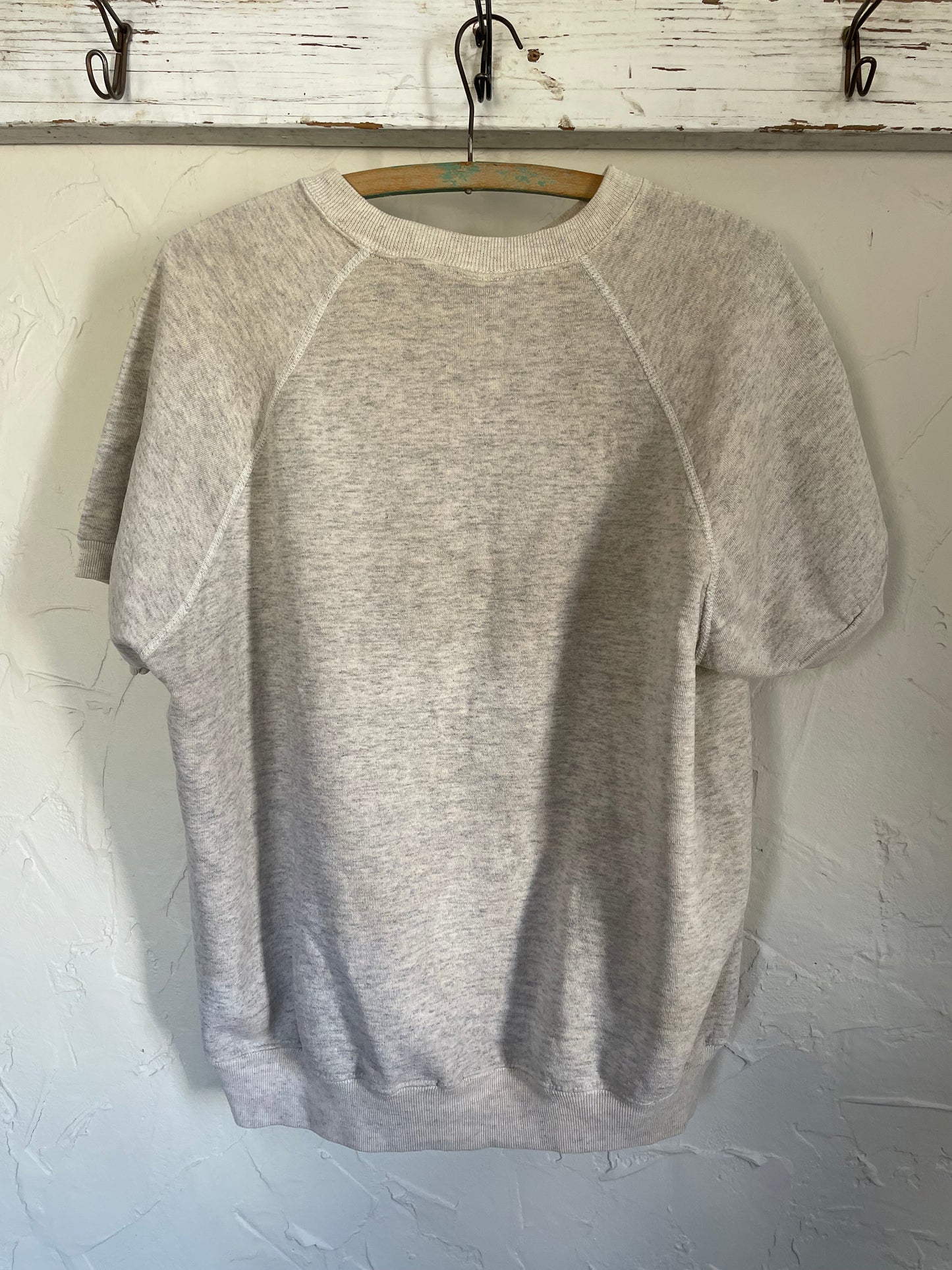 80s Lee Heathered Grey Short Sleeve Sweatshirt