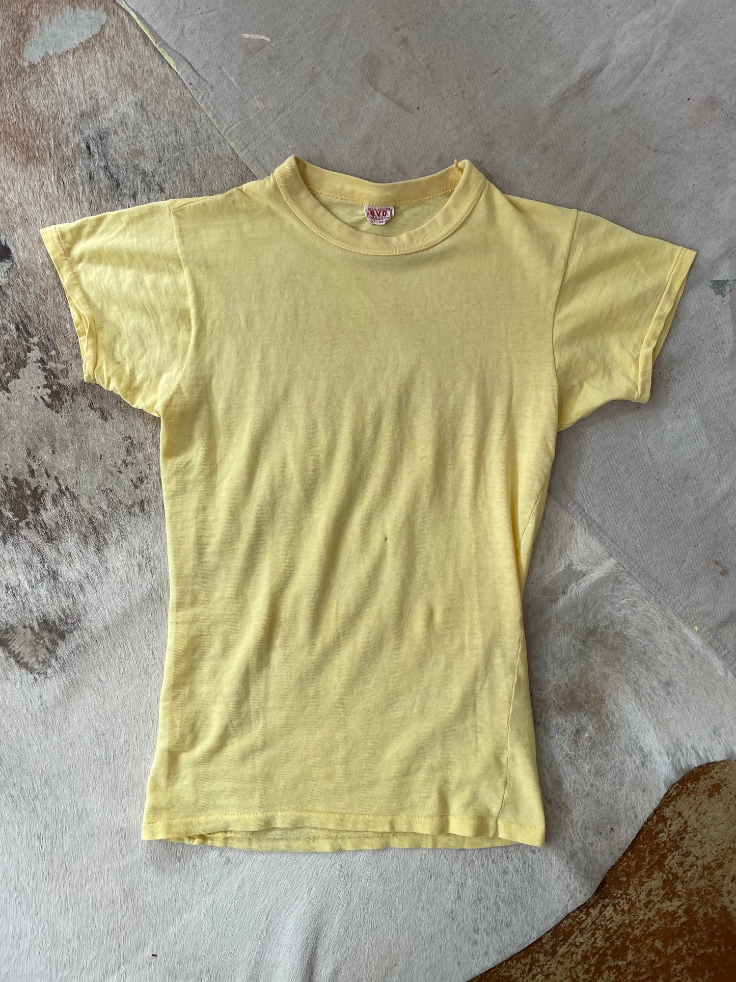 50s/60s BVD Blank Pale Yellow Tee