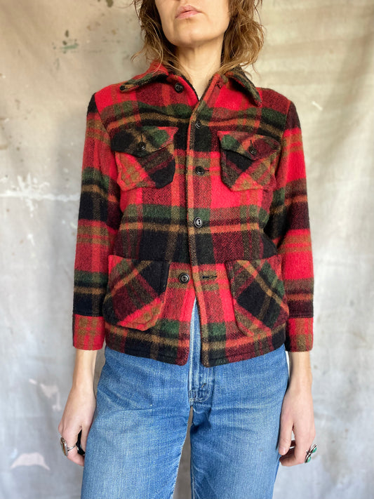 60s/70s Plaid Chore Coat