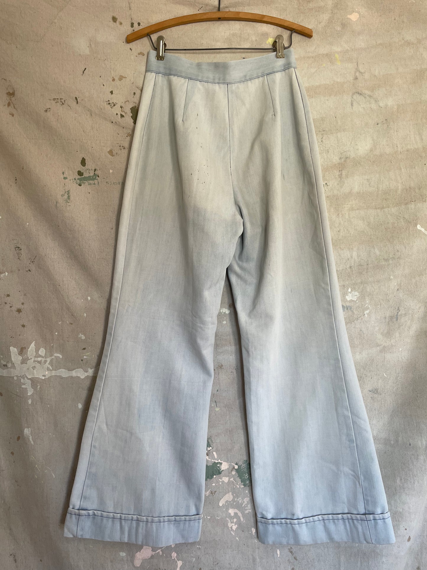 70s Hand Made Wide Leg Jeans