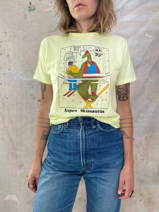 80s Aspen Skiasaurus Tee