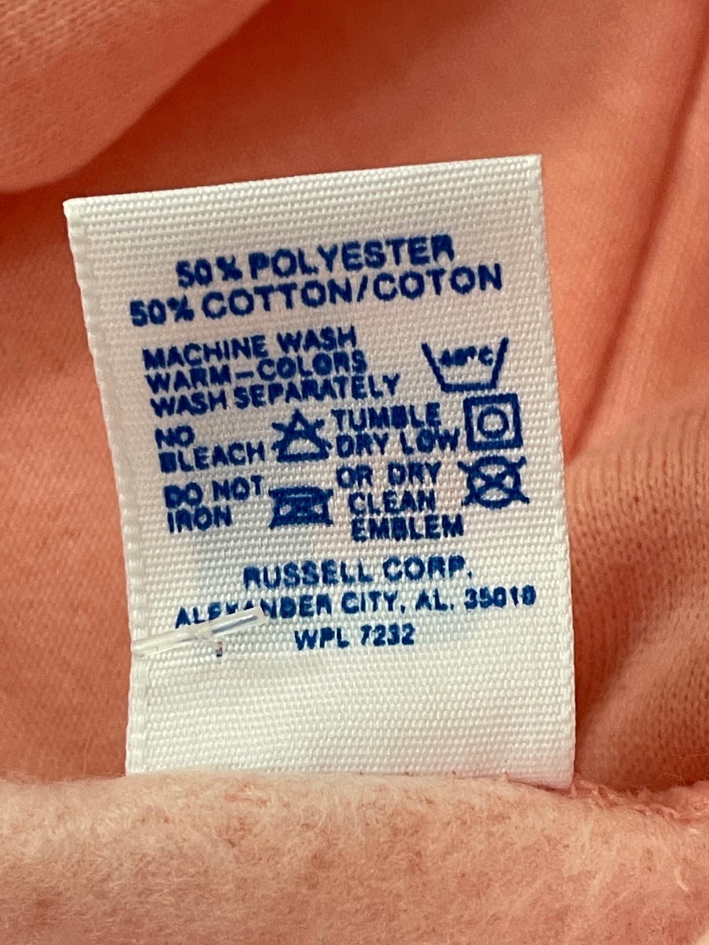 80s Deadstock Russell Blank Pink Pullover Hoodie
