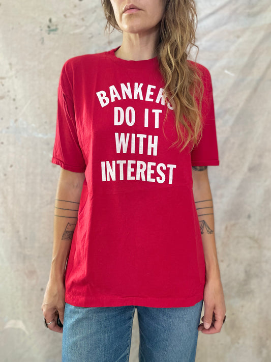 70s Bankers Do It With Interest Tee