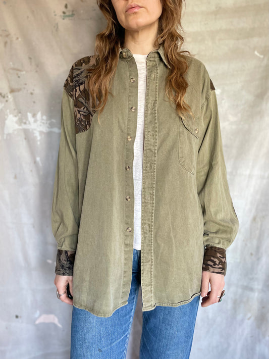 90s Khaki Camo Hunting Shirt