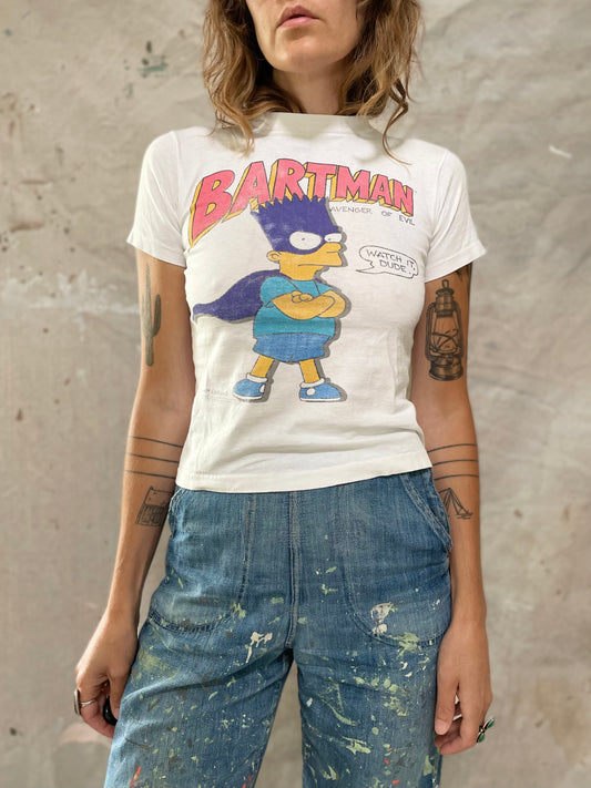 90s The Simpsons Bartman Avenger Of Evil Tee