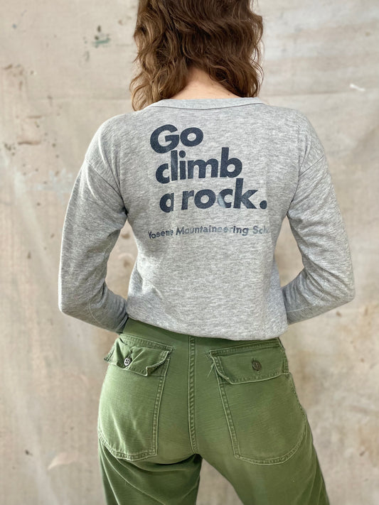 70s/80s Yosemite Mountaineering School: Go Climb A Rock Sweatshirt