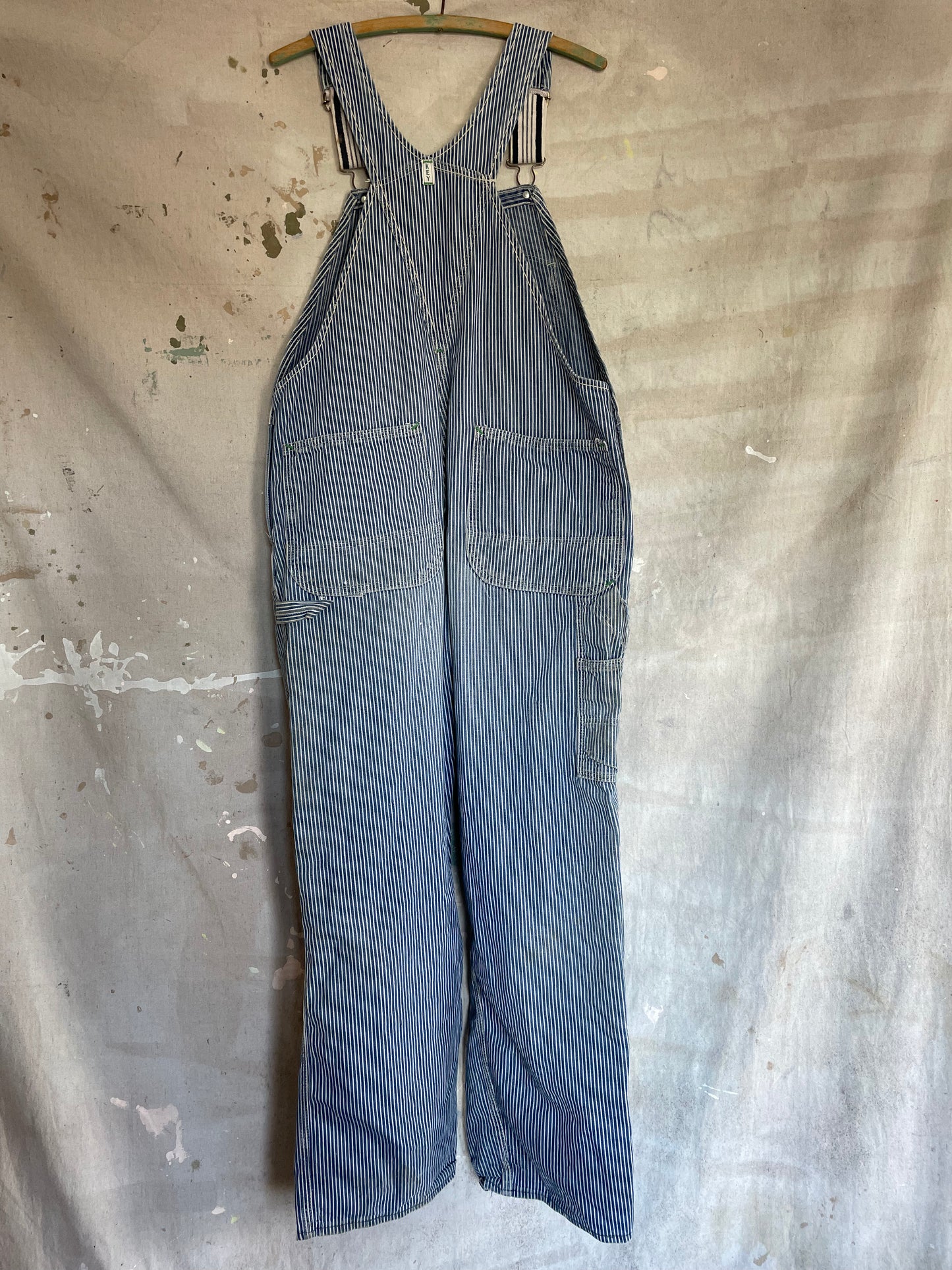 70s Key Imperial Hickory Stripe Overalls