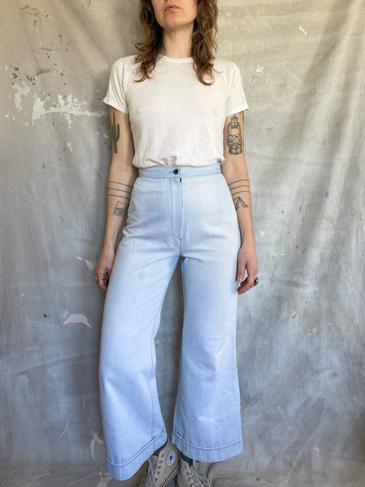 70s Hand Made Wide Leg Jeans