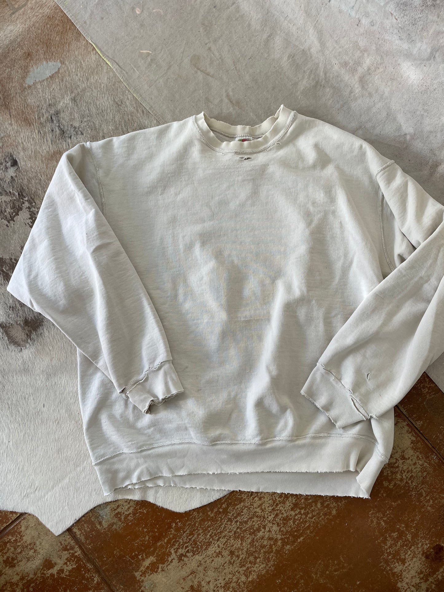 90s Thrashed Blank Putty Sweatshirt