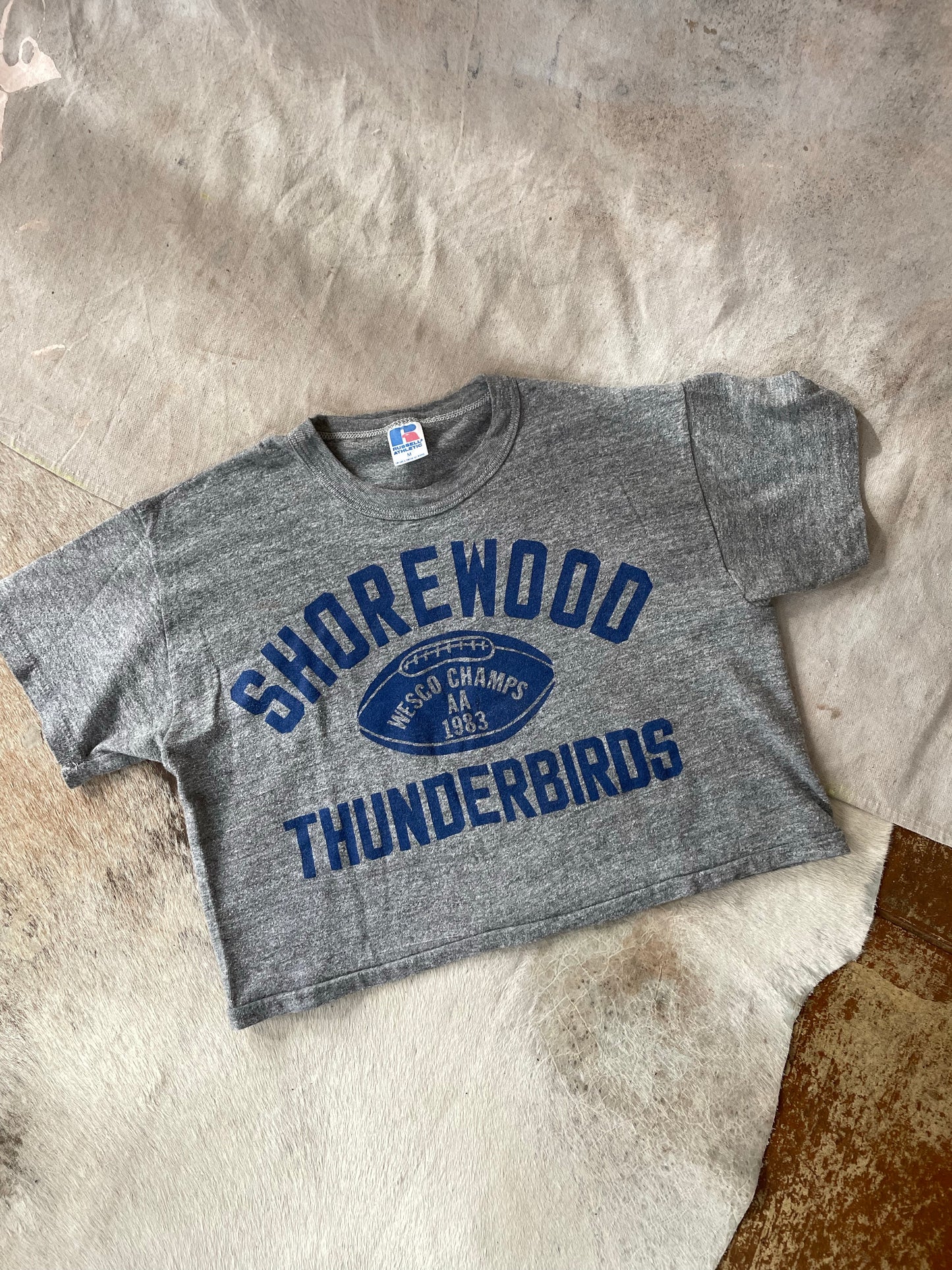 Shorewood Thunderbirds WESCO AA Champs 1983 Cropped Tee