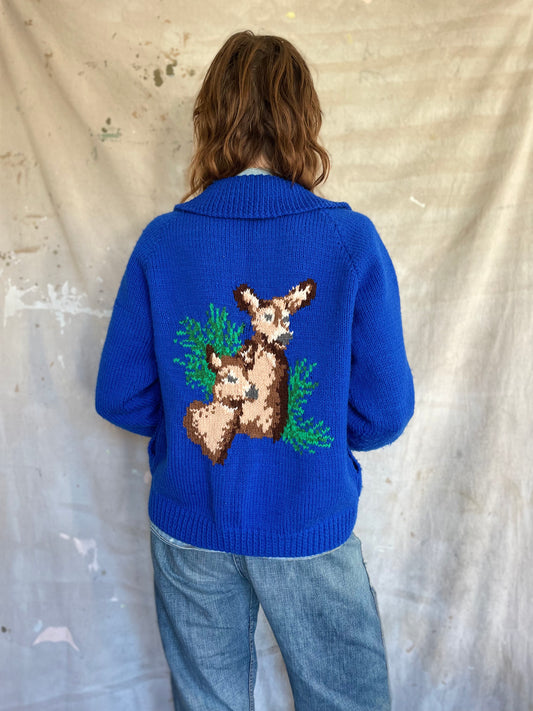 70s Handmade Mary Maxim Deer Sweater