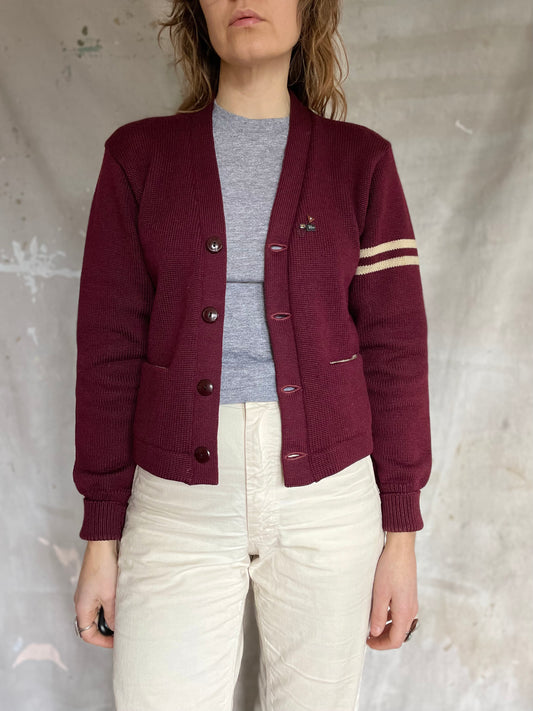 40s Maroon Varsity Sweater