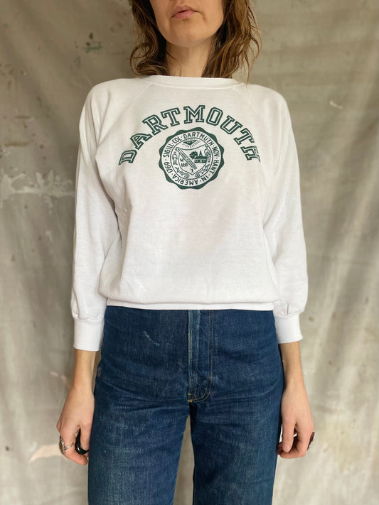 80s Dartmouth Sweatshirt White