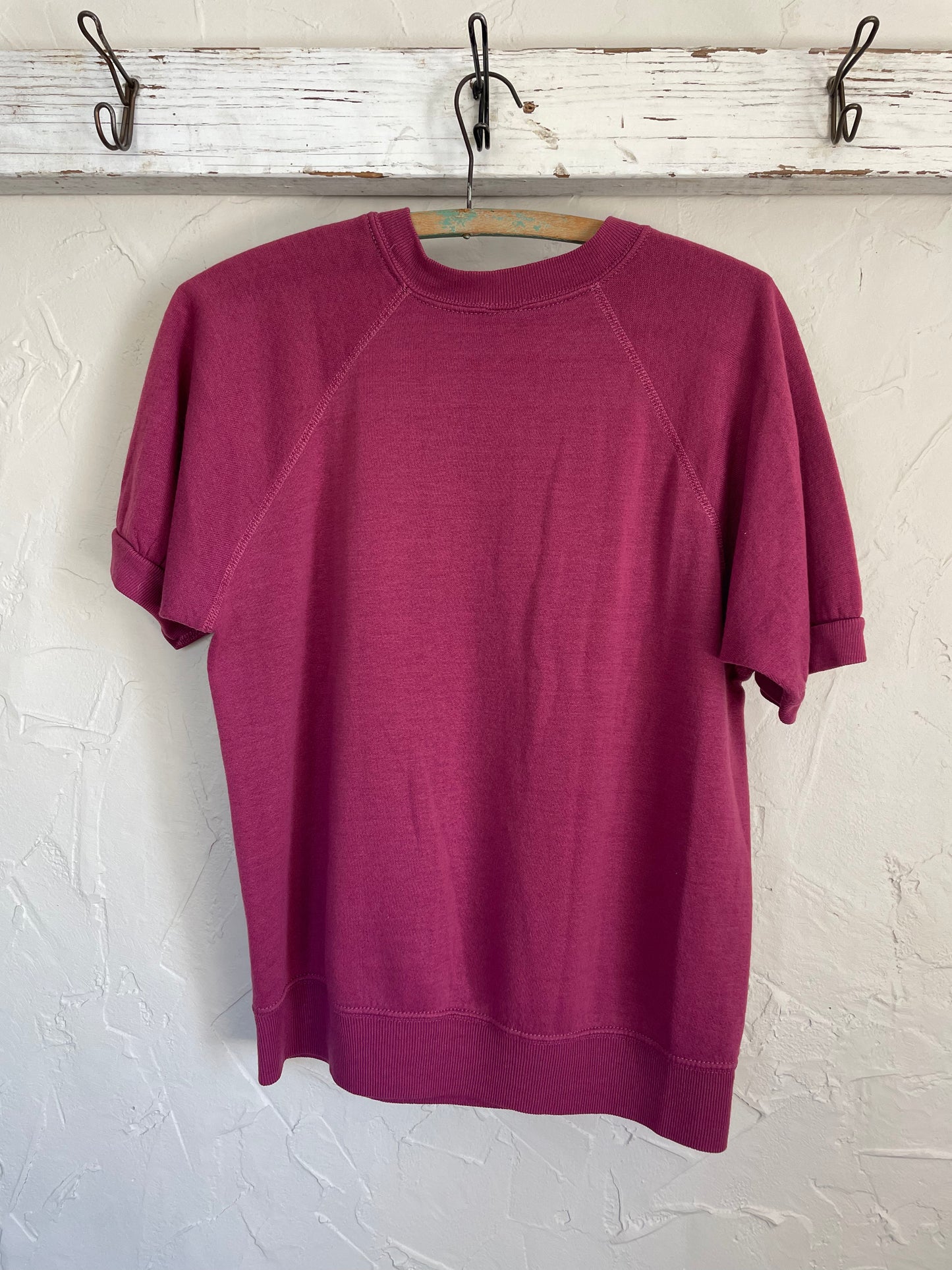 80s Dusty Pink Short Sleeve Sweatshirt
