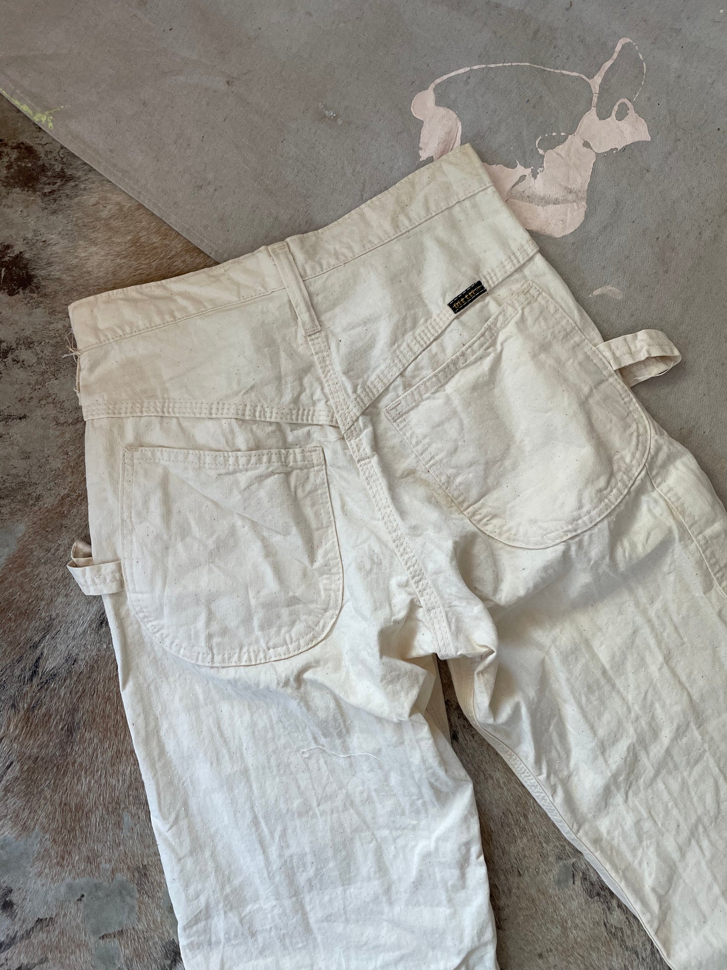 70s DeeCee Ecru Carpenter Pants