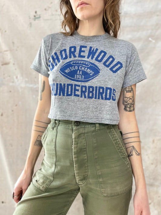 Shorewood Thunderbirds WESCO AA Champs 1983 Cropped Tee