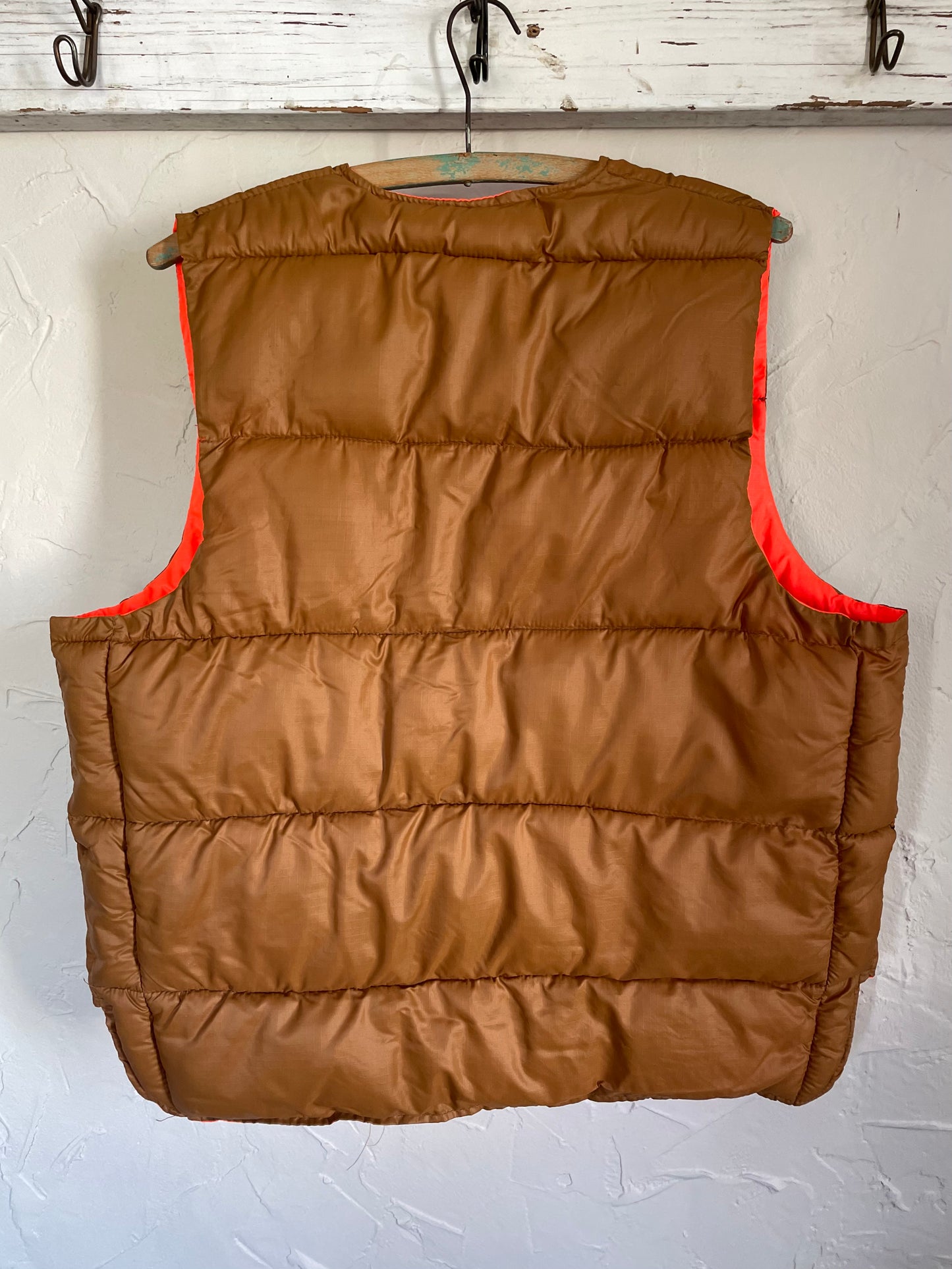 80s Reversible Light Brown/Safety Orange Vest